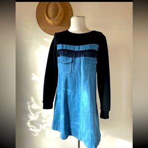 western style mini sweater dress